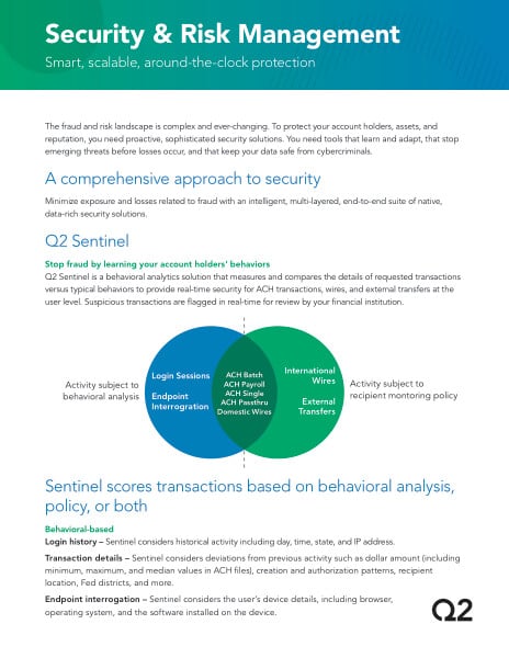 Get a snapshot of Q2's security and risk assessment solutions